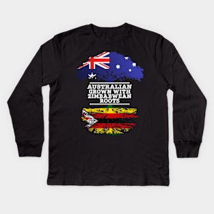 Australian Grown With Zimbabwean Roots - Gift for Zimbabwean With Roots From Zimbabwe Kids Long Sleeve T-Shirt